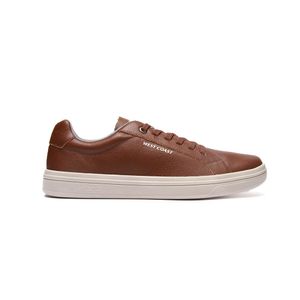 TENIS COURO WC 34 CAMEL/LIGHT GREY/GREY